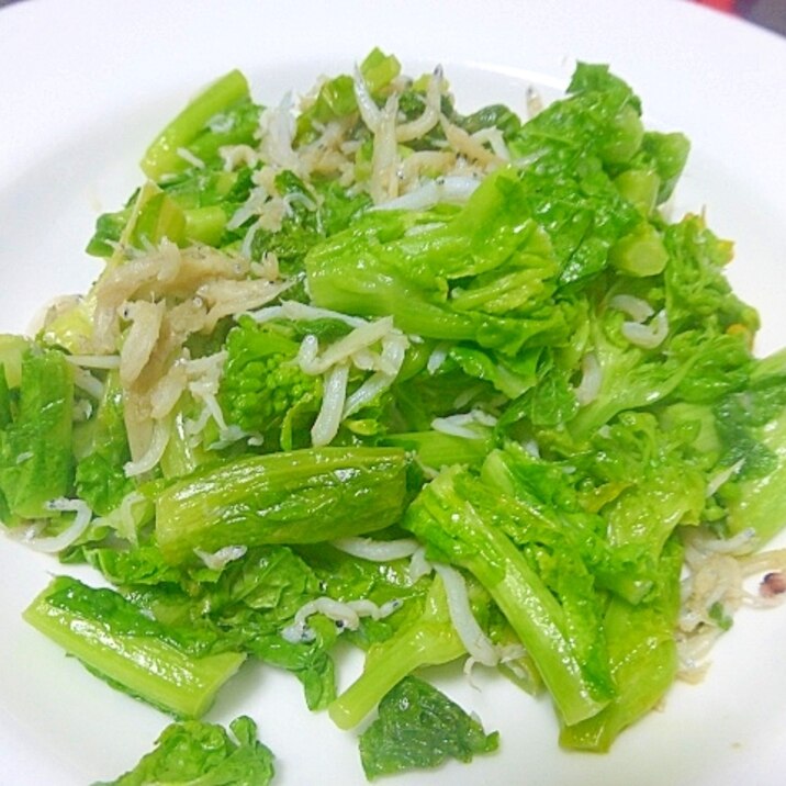 菜の花としらすのバター醤油炒め
